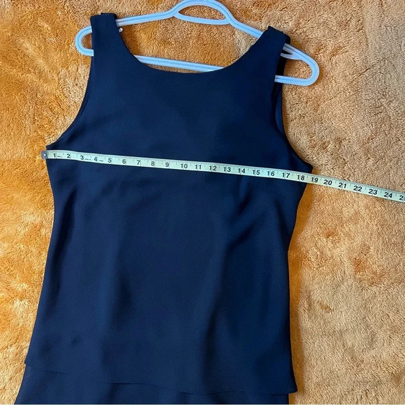 Serene Women Black Tiered Dress M(8-10) Cocktail Cowl Chiffon Preppy Ocassion - Picture 13 of 17